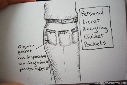Recycle with your pockets