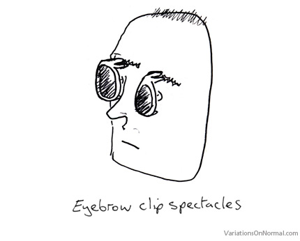 Eyebrow clip spectacles