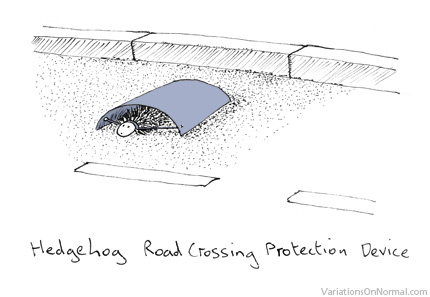 hedgehog road crossing device