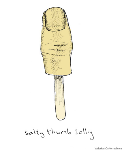 salty thumb lolly