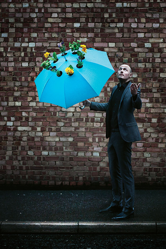 3: Umbrella with inbuilt plant pots  Dominic Wilcox